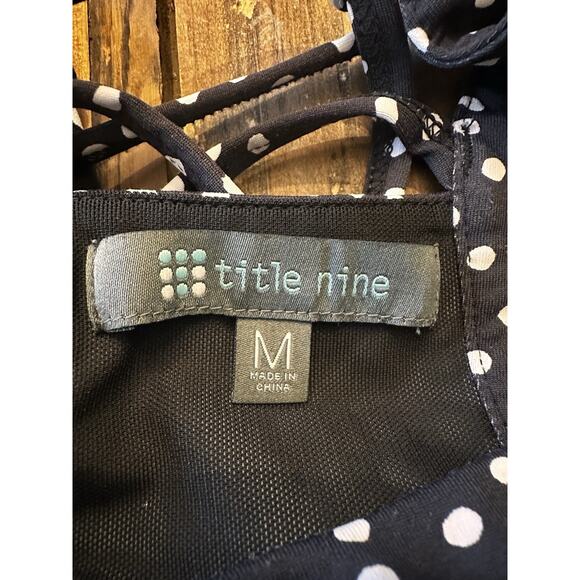 Title Nine Dress Size Medium Athleisure Active Polkadot Sleeveless Strappy - Picture 15 of 15